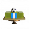Торт с футбольной тематикой на юбилей с мячами №105289