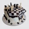 Торт шахматы на День Рождения с ягодами №105549