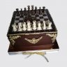 Торт с шахматными фигурами из мастики для девочки №105551