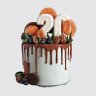 Торт в стиле баскетбол с ягодами и мячами из мастики №107515