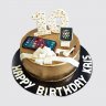 Белый торт с наушниками на День Рождения №111182
