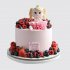 Нежный торт кукла для девочки с ягодами №113755
