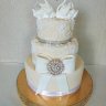 Свадебный торт с лебедями №127356