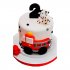 Торт с пожарной машиной №100243