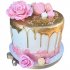 Торт с розой золотой №100248