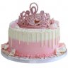 Торт розовый №100695