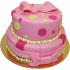 Торт розовый №100880