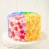 Торт разноцветные цветы №100916