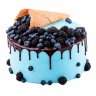 Торт голубой №101002