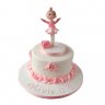 Белый торт девочке балерине с пуантами на 11 лет №113547