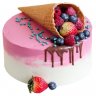 Торт розовый №101832