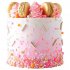 Торт розовый №101865