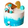 Торт голубой №102301