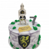 Торт в виде замка рыцаря мальчику №113267