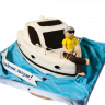 Праздничный торт с яхтой №110547