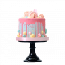 Торт розовый №103414