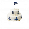 Торт для моряка на День Рождения 66 лет с якорем №108369