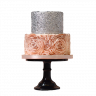 Серебряный свадебный торт №129992
