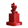 Красный свадебный торт №129694