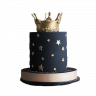 Торт на юбилей 50 лет с золотой короной №110063