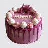 Торт на День Рождения маме красный №104591