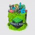 Торт Minecraft с фигурками №105097