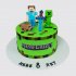 Торт с Майнкрафтом для мальчика 8 лет №105103
