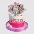 Торт Roblox для девочки с розовыми зефирками №105214