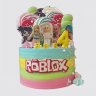Торт Roblox с фигурками из мастики №105218