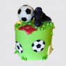 Квадратный торт футбольный с Днем Рождения №105315