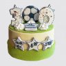 Торт футбольный на День Рождения в 70 лет №105319