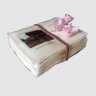 Торт Книга для мужчины на юбилей с пером из мастики №105524