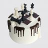 Торт шахматная доска с ягодами для женщины №105569