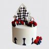 Детский торт шахматы на юбилей №105582