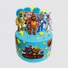 Торт с роботами из игры для мальчика 7 лет №105713