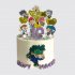 Торт Земля Королей с сердечками в юбилей №105770