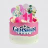 Торт в стиле игры Genshin Impact с Венти №105835