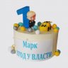 Черно-белый торт в День Рождения мальчика №105871