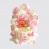 Нежный торт для девочки с бело-розовыми безе №105873