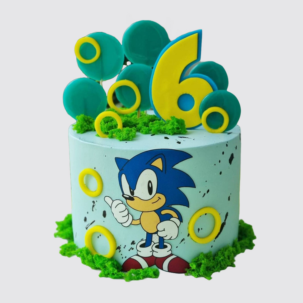 Детский торт Sonic на 6 лет №105919 — заказать по выгодной цене на ...