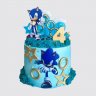 Торт с героем Sonic из мастики №105932