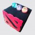 Квадратный торт с разноцветными шариками №105961