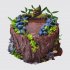 Праздничный торт в виде Шрека в болоте с ягодами №105991