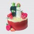 Детский торт Шрек и Фиона с розами и ягодами №106038