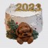Торт на Новый год 2023 с зайкой из мастики №106094