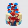 Красный торт с паутиной супергероя №106210