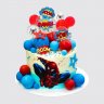 Детский торт Человек паук с цифрой 4 №106213