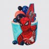 Двухъярусный торт Человек паук с леденцами №106216