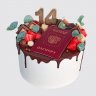 Торт в виде паспорта со сладостями №106329