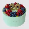 Оригинальный торт на 20 лет девушке с золотыми шариками №106454